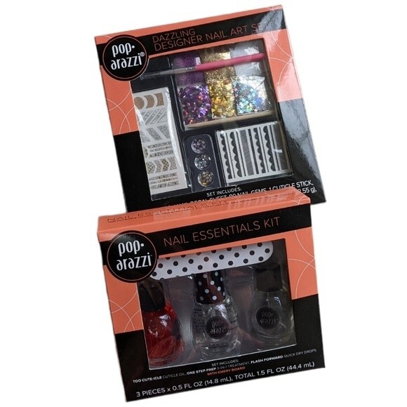 Pop-arazzi Dazzling Nail Art & Essentials Kit  **NEW** Gems, Stickers, Oil - Picture 1 of 8